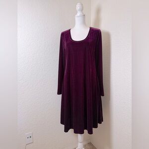 Soft Surroundings Red‎ A-line Long Sleeve Dress size M